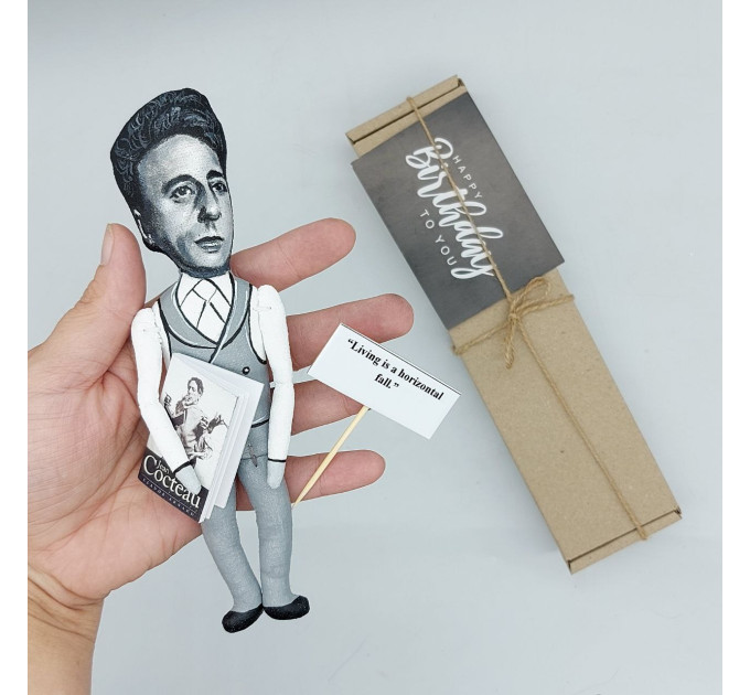 Jean Cocteau figurine, famous French poet, designer, film director, visual artist - Art lovers and collectors gift!