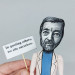 Julio Cortázar figurine, famous Argentine novelist, poet - Poetry lover gift! Literature art