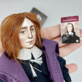 John Milton figurine, famous English poet, author poem Paradise Lost - Gift for poetry!