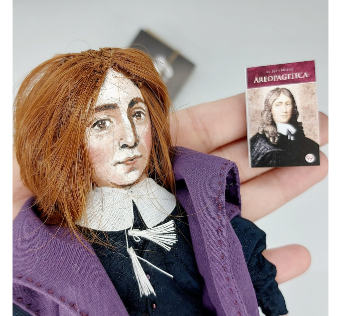 John Milton figurine, famous English poet, author poem Paradise Lost - Gift for poetry!