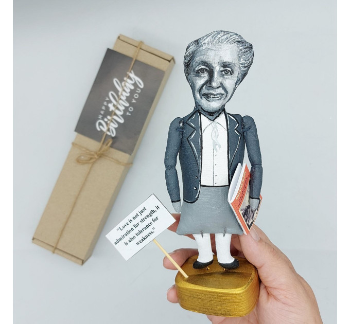 Melanie Klein figurine, famous  Austrian-British author, psychoanalyst - Psychoanalytic gift!