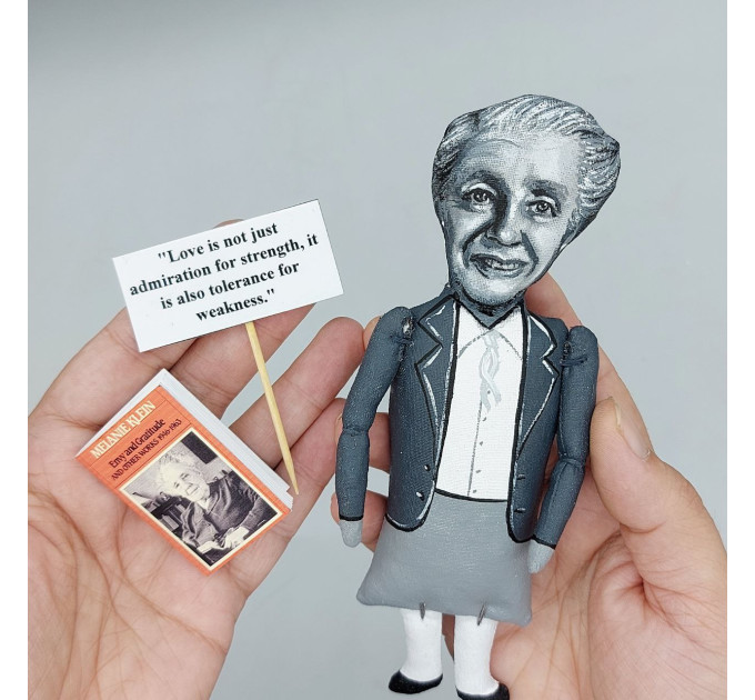 Melanie Klein figurine, famous  Austrian-British author, psychoanalyst - Psychoanalytic gift!