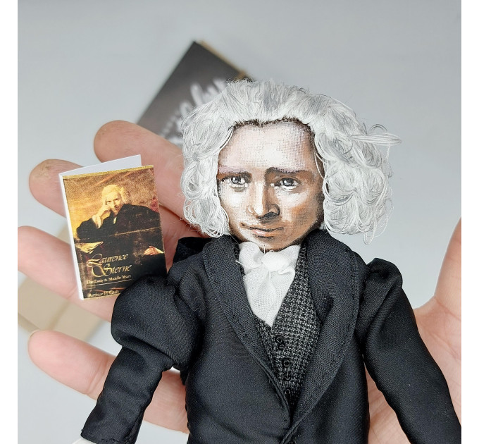 Laurence Sterne figurine, Anglican novelist, author The Life and Opinions of Tristram Shandy, Gentleman