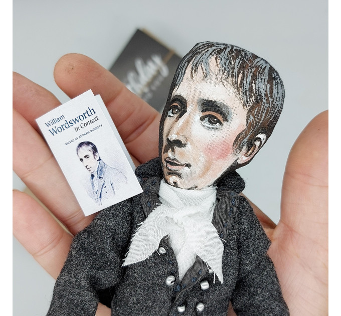William Wordsworth figurine, famous English Romantic poet, author The Prelude - Bookish gift!