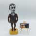Edvard Munch figurine, Norwegian painter, work The Scream - Gift for Artist - Art studio decor