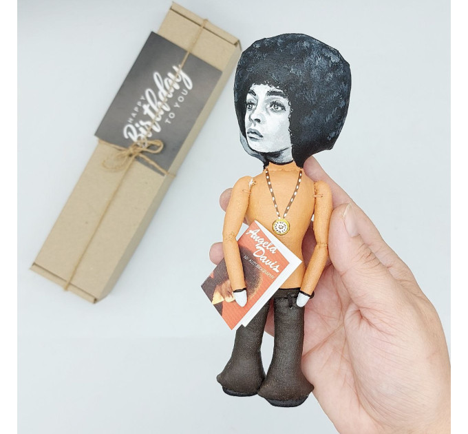 Angela Davis figurine, famous American  feminist political activist, philosopher - Philosophy gift!