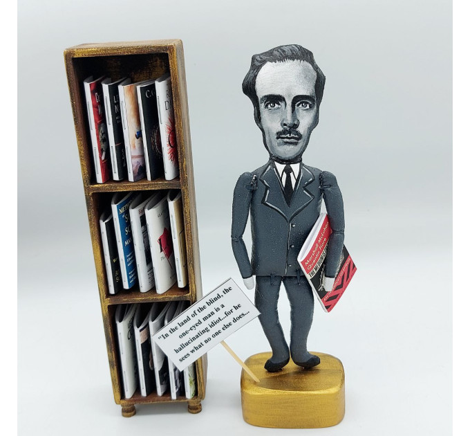 Marshall McLuhan figurine, famous Canadian philosopher, Intellectual Gift for Thinkers and Writers