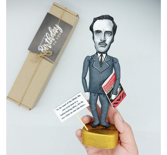 Marshall McLuhan figurine, famous Canadian philosopher, Intellectual Gift for Thinkers and Writers