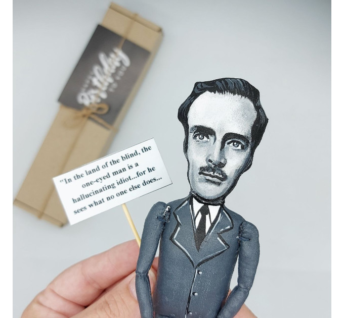 Marshall McLuhan figurine, famous Canadian philosopher, Intellectual Gift for Thinkers and Writers
