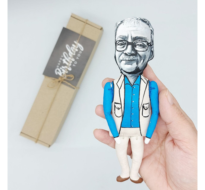 Andrzej Sapkowski figurine, Polish fantasy writer - Literary Gift for Book Lovers and Writers