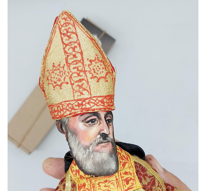 Saint Isidore of Seville figurine, author Etymologies - Medieval Scholar art