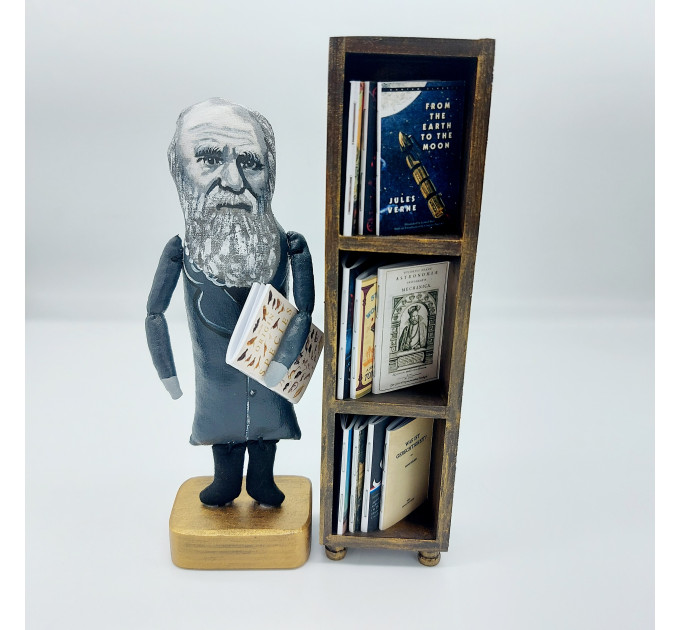 Charles Darwin English naturalist, geologist and biologist, atheist figurine