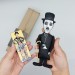 Charlie Chaplin comedian figure, Star Silent film era - Collectible doll