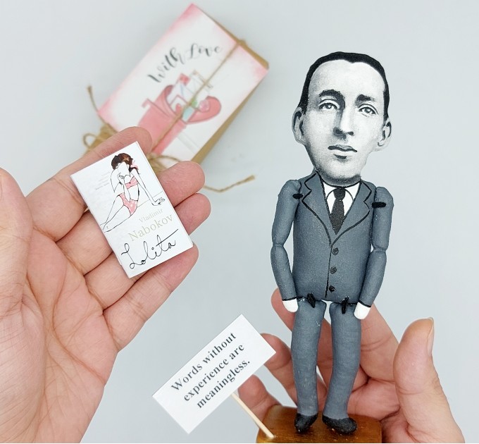 Vladimir Nabokov novelist figure, Reader gifts!  Collectible doll