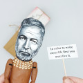 Ernest  Hemingway famous journalist, novelist figurine - Literary Gift!