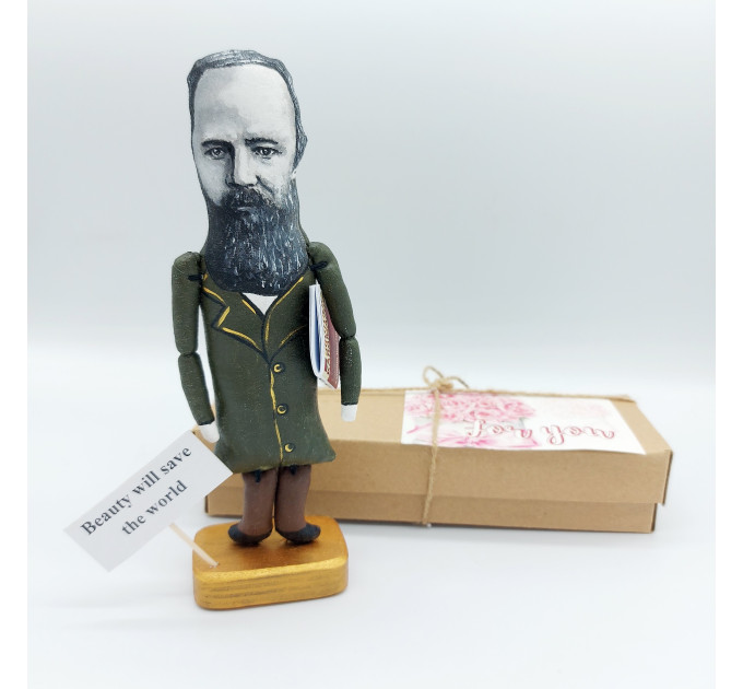 Fyodor Dostoevsky figurine, author Crime and Punishment - Reader gift!