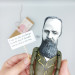 Fyodor Dostoevsky figurine, author Crime and Punishment - Reader gift!