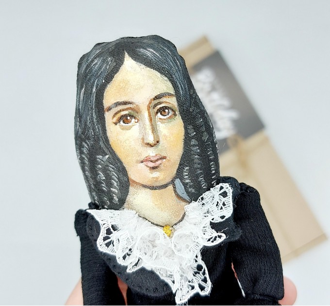 George Sand figurine, Bookworm gift! Collectible doll 