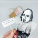 William Shakespeare English playwright, poet, author Hamlet - Bookworm gift - book shelf decor