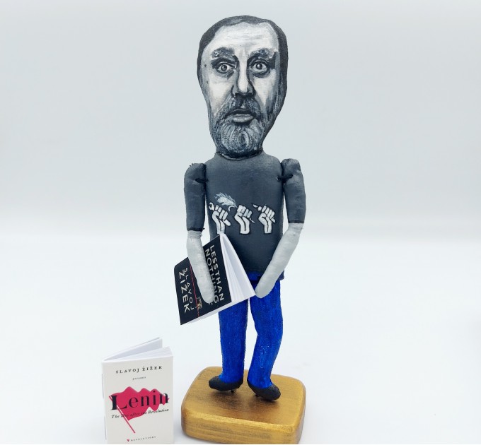 Slavoj Zizek philosopher figure, Philosophy gift - Collectible doll