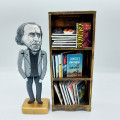 Charles Bukowski figurine, American poet, novelist - Reader gifts!