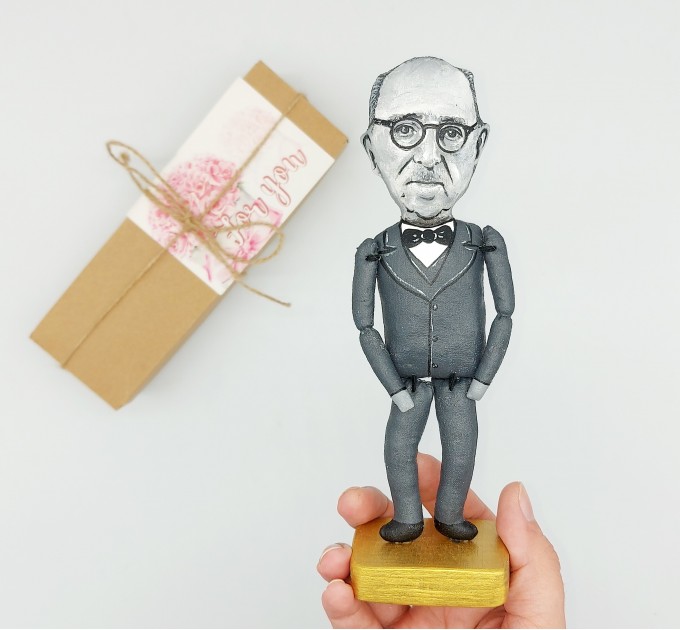 Hans Kelsen philosopher figure, Philosophy gift - Collectible doll