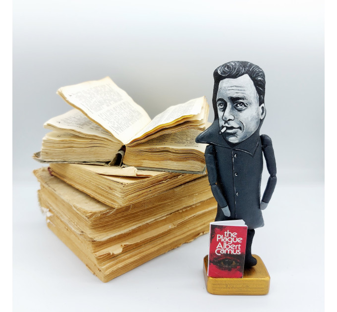 Albert Camus figurine, famous philosopher, author, journalist Nobel Prize - Book lover gift!