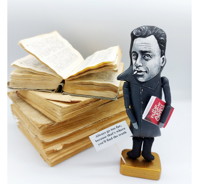 Albert Camus figurine, famous philosopher, author, journalist Nobel Prize - Book lover gift!