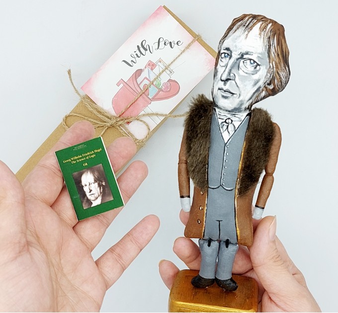 Georg Wilhelm Friedrich Hegel philosopher figure - Gift for idealist - Collectible handmade doll