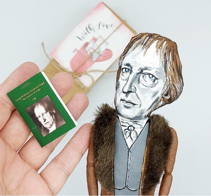 Georg Wilhelm Friedrich Hegel philosopher figure - Gift for idealist - Collectible handmade doll