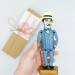 Hercule Poirot famous detective figurine