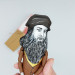 Leonardo da Vinci figurine, famous Italian artist Renaissance, Art Teacher gift!