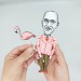 John Waters handmade figure, famous American filmmaker, actor, writer 