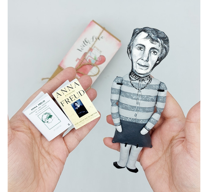 Anna Freud psychoanalyst figure, the founder of psychoanalytic child psychology - psychology office decor