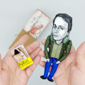 Michel Houellebecq French author, poet, filmmaker figurine - Gift for Reader!