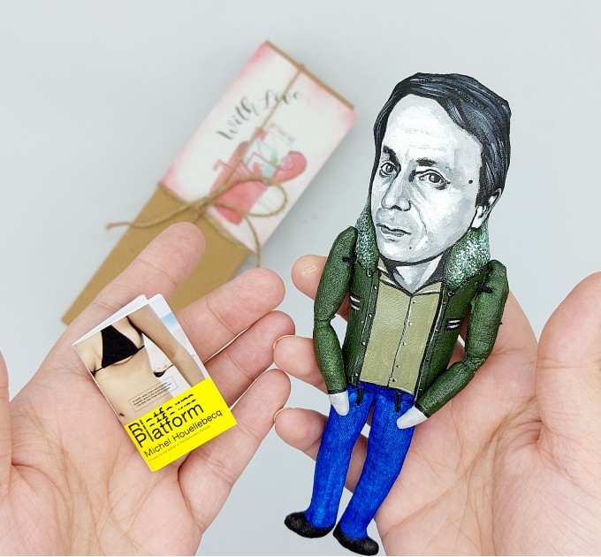 Michel Houellebecq famous French philosopher figure, Literary gift - collectible doll