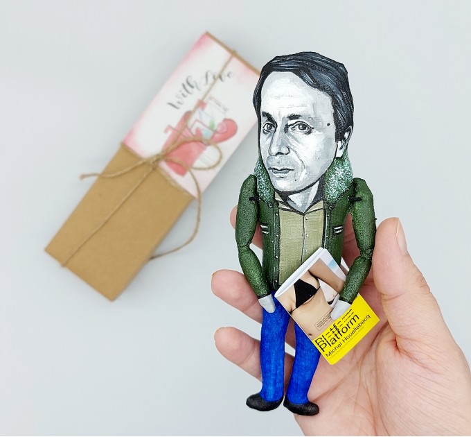 Michel Houellebecq famous French philosopher figure, Literary gift - collectible doll