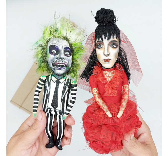 Lydia Deetz figurine in Gothic Red Wedding Dress