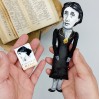 Virginia Woolf famous writer firurine - Bookworm gift - Collectible doll