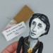 Virginia Woolf famous writer firurine - Bookworm gift - Collectible doll