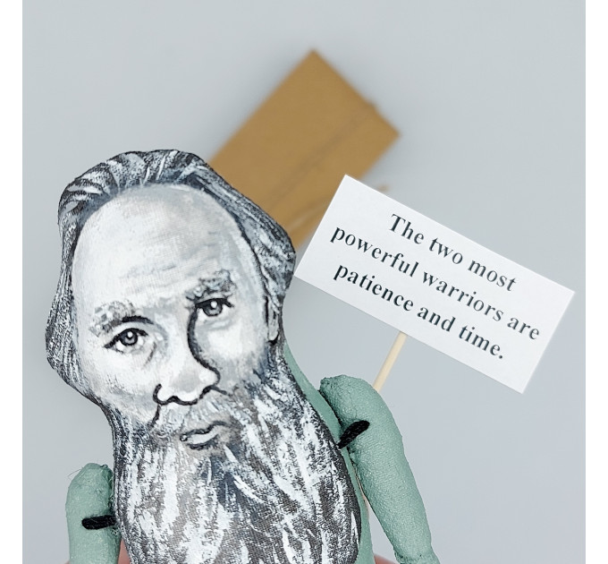 Leo Tolstoy figure, writer author War and Peace, Anna Karenina - Reader gift!
