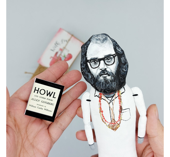 Allen Ginsberg American poet, writer, novelist figurine - Gift for novelist!