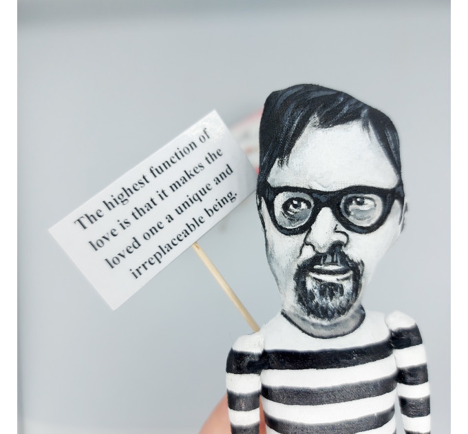 Tom Robbins famous writer figurine - Reader gift!