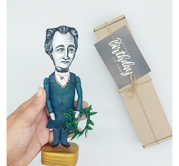 Johann Wolfgang von Goethe famous literary figurine, German poet, novelist - Librarian gift! 