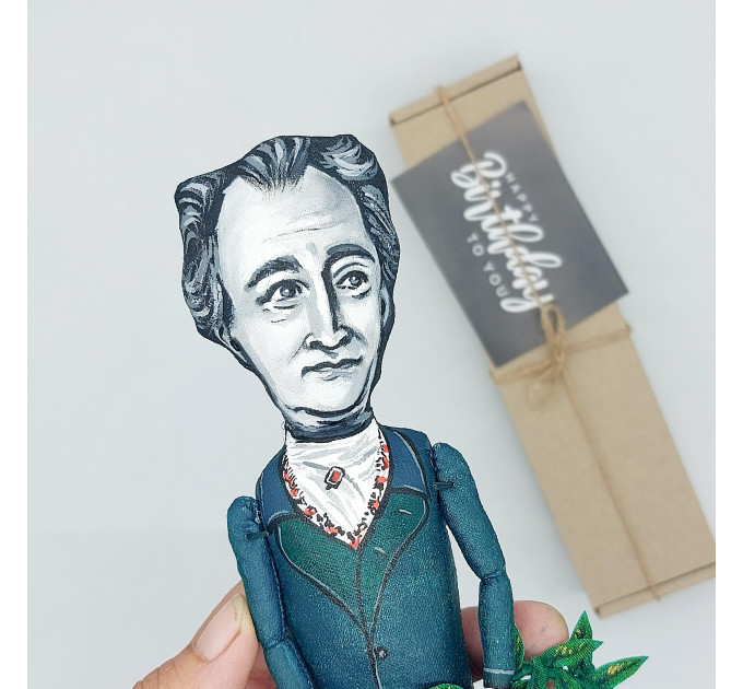 Johann Wolfgang von Goethe famous literary figurine, German poet, novelist - Librarian gift! 
