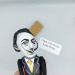 Salvador Dali famous painter surrealist figurine, Gift for Painter! Art studio decor