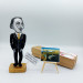 Salvador Dali famous painter surrealist figurine, Gift for Painter! Art studio decor