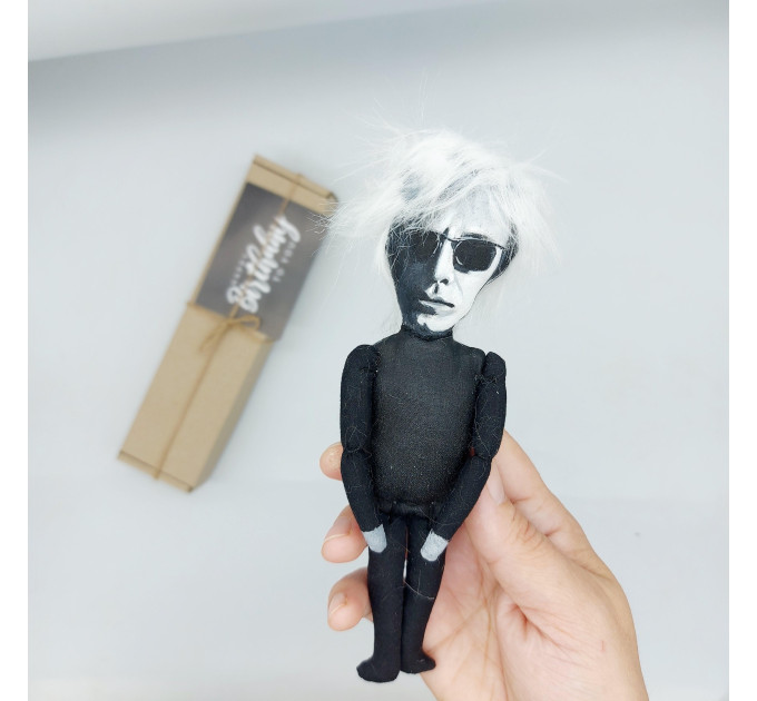 Andy Warhol famous American artist figurine, film director - Gift for Painter!