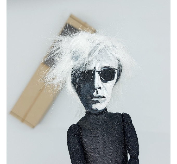 Andy Warhol famous American artist figurine, film director - Gift for Painter!