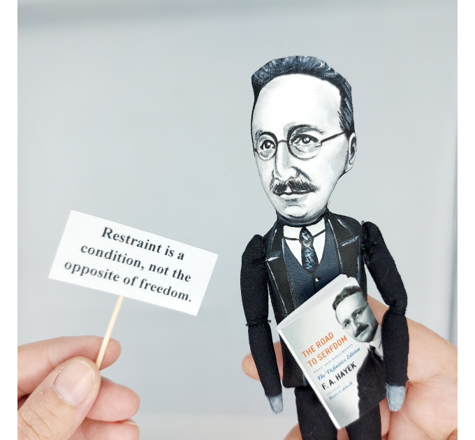 Friedrich Hayek Austrian economist and philosopher figurine - Philosophy gift!